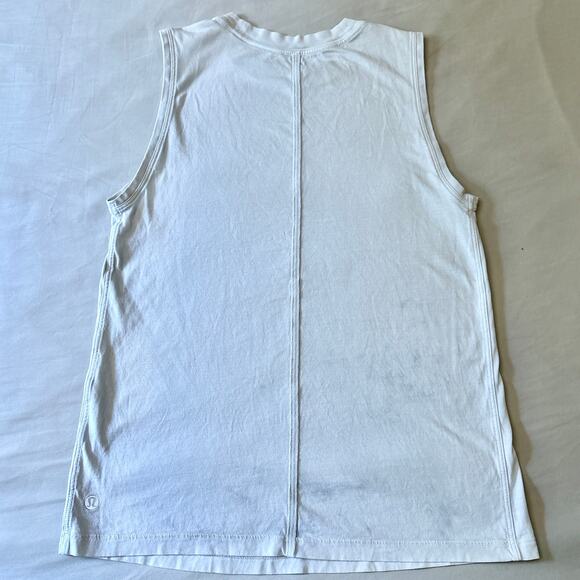 Lululemon All Yours Tank White Tank Top Size 2/4 - Picture 3 of 6